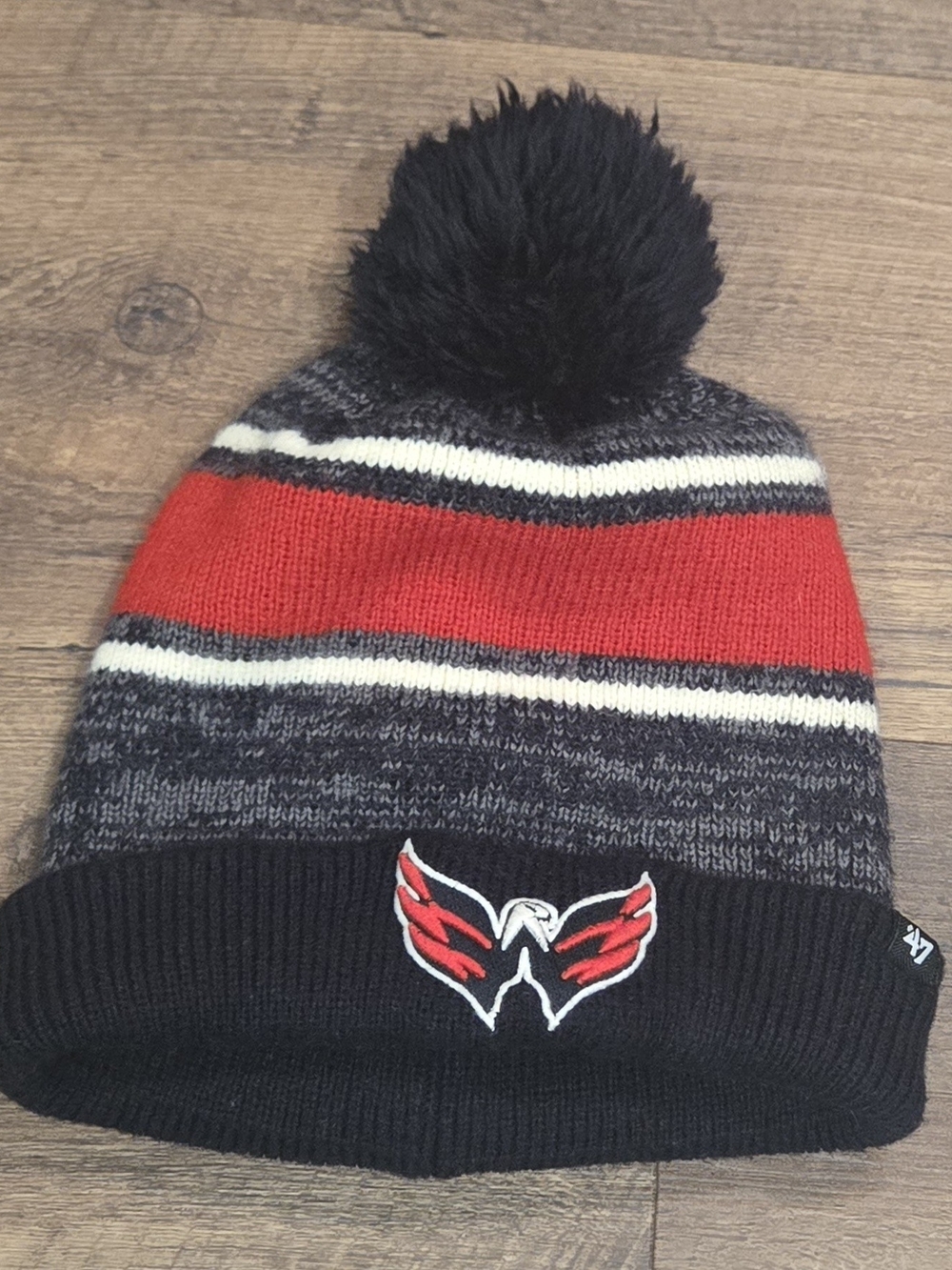 NHL Washington Capitals Black and White Beanue